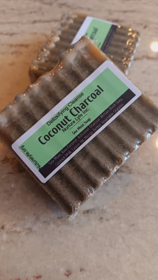 Coconut Charcoal Sea Moss Soap Bar