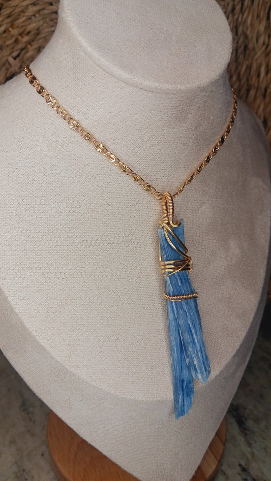 "Balance" Blue Kyanite Pendant Necklace