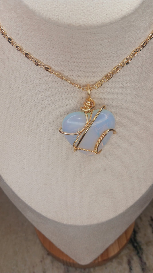 Opalite Stone Pendant Necklace