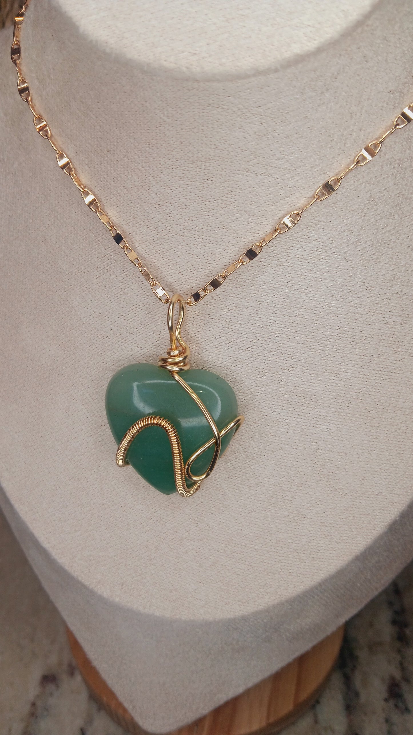 Green Aventurine Heart Necklace