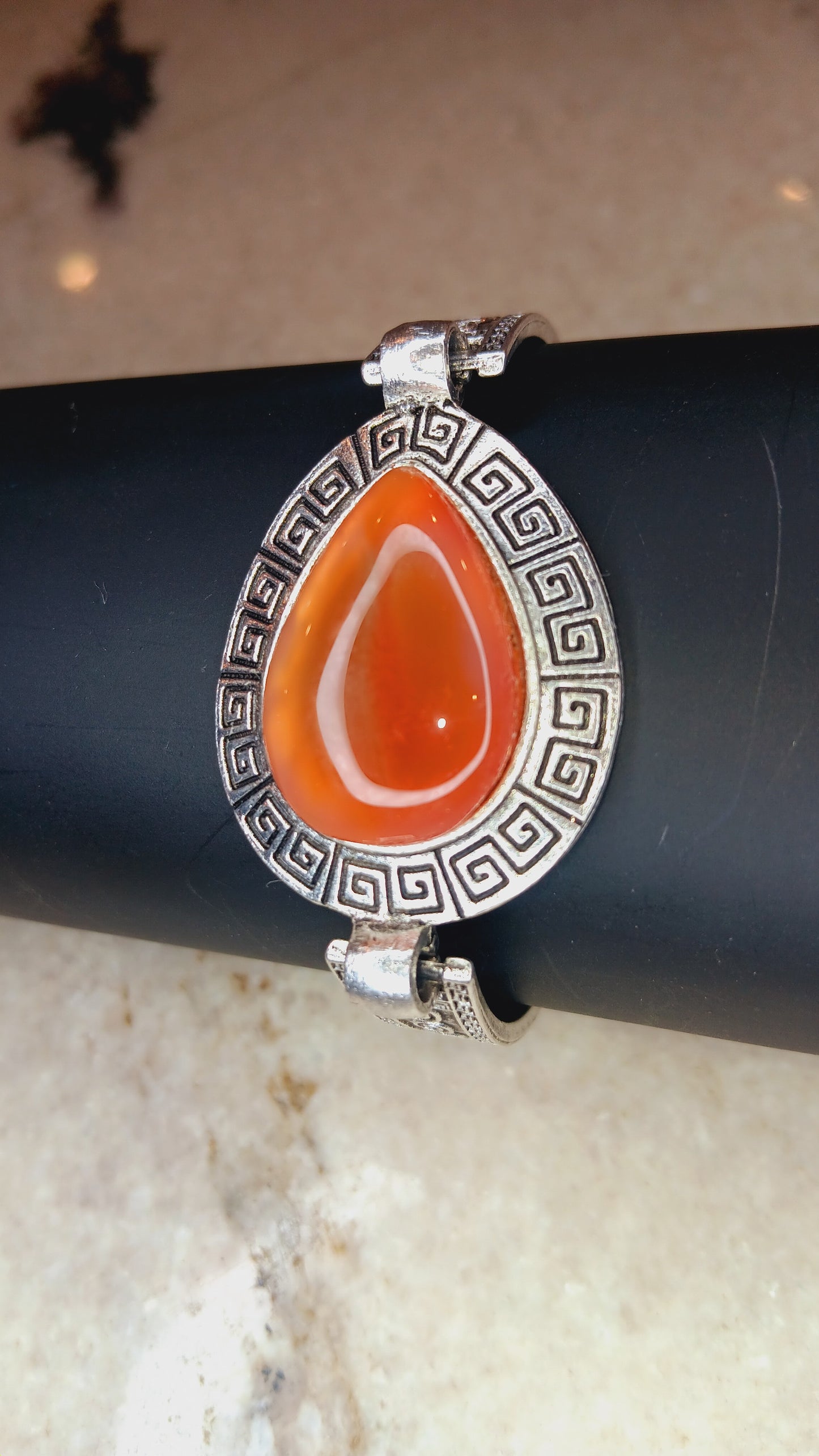 Carnelian Silver Bracelet