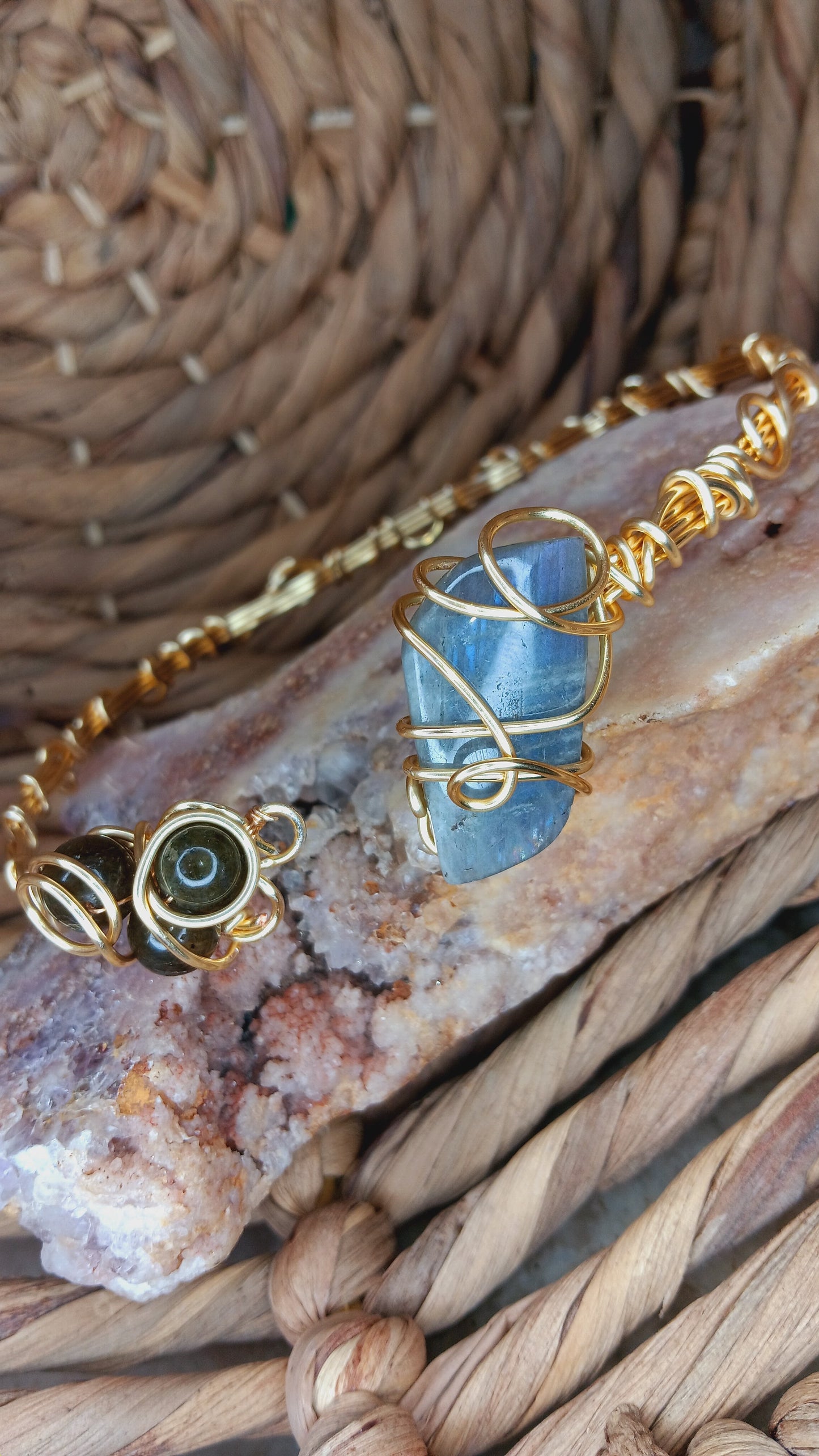 Labradorite Wire Wrapped Choker