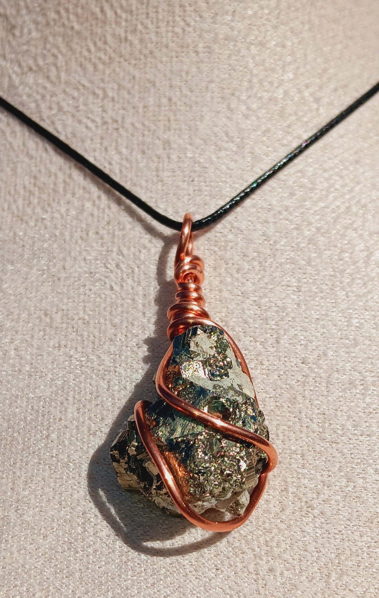 Pyrite Copper Wire Wrapped Pendant