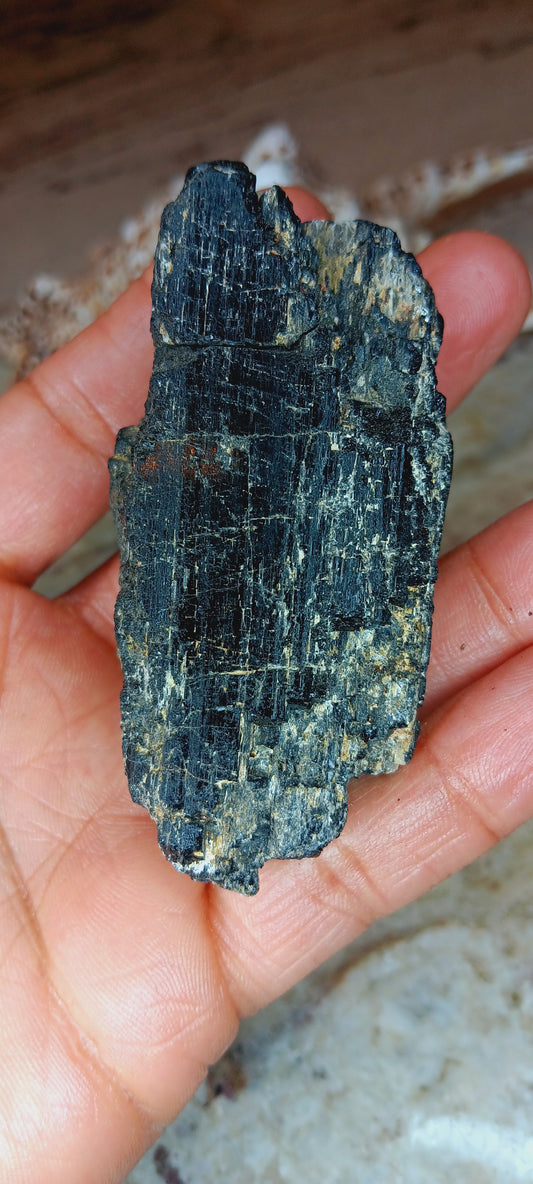 Natural Black Tourmaline And Muscovite Mica Crystal